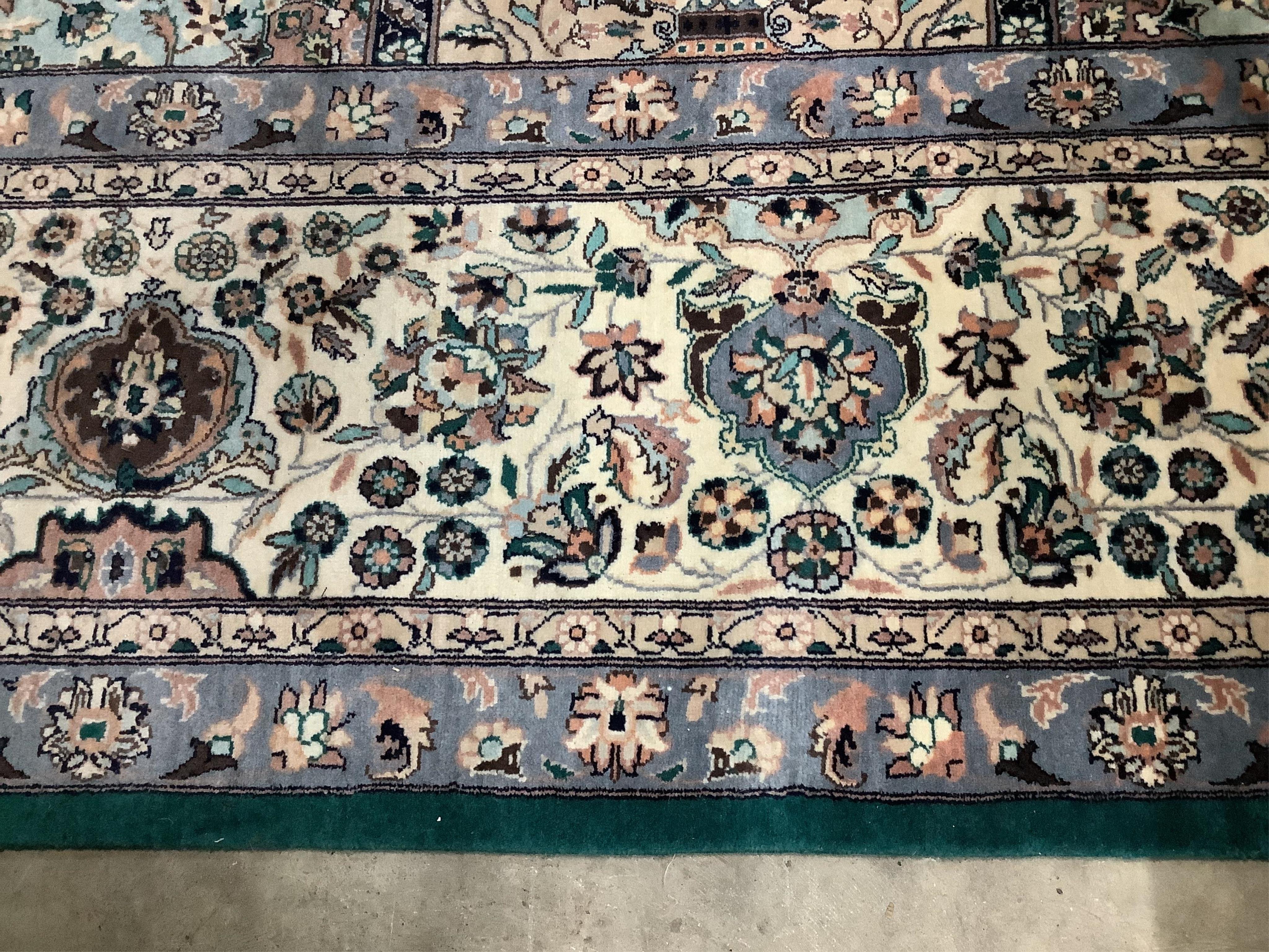 A large Indian Kashmir carpet, 420 x 300cm. Condition - good